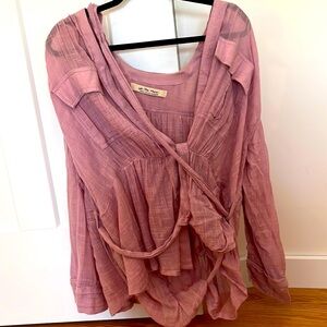Free people wrap linen top